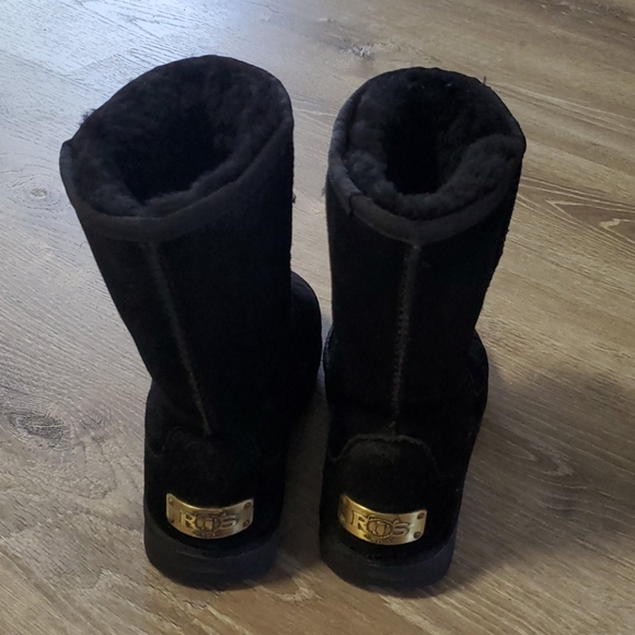 RJS fuzzies black leather suede winter boots - Picture 4 of 11